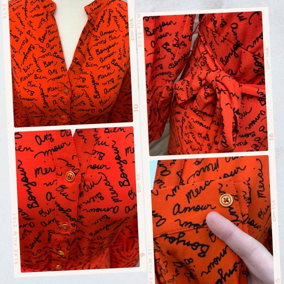 Banana Republic Shirt Dress French Words P… - Picture 3 of 5